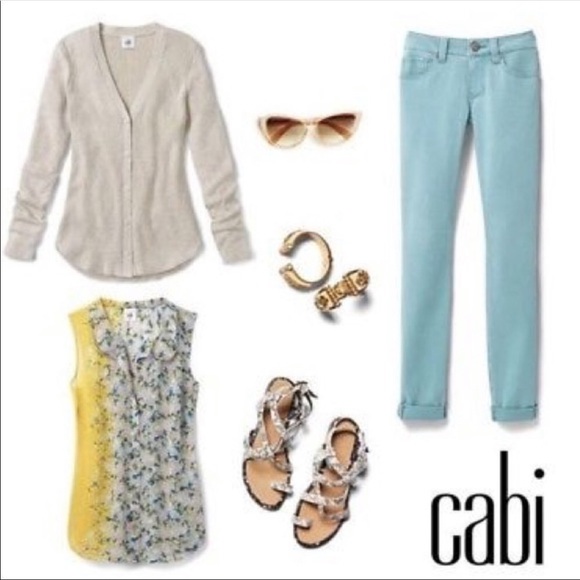 CAbi Sheer Floral Button Front Style 5221 Small - Picture 11 of 11